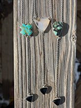 Load image into Gallery viewer, Montana Agate with Black Onyx Lariat Necklace