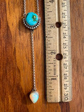 Load image into Gallery viewer, Sonoran Gold Turquoise and Opal Lariat Necklace