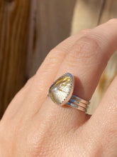 Load image into Gallery viewer, Gold rutilated quartz stacker ring set - size 8.5