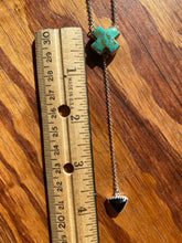 Load image into Gallery viewer, Kingman Turquoise &#39;X&#39; with Black Onyx Lariat Necklace