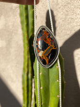 Load image into Gallery viewer, Agatized Petrified Wood Chain Bolo Necklace