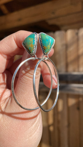 Sonoran Turquoise Medium Hoops