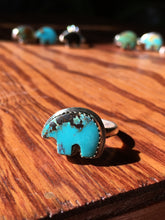 Load image into Gallery viewer, Osito Ring #1 - Bright blue with dark shimmery pyrite (size 8)