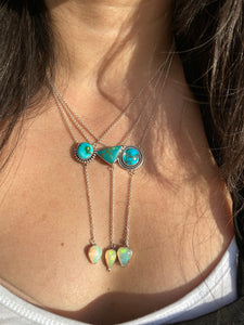 Kingman Turquiose with Opal Lariat Necklace