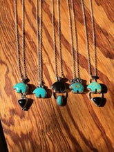 Load image into Gallery viewer, Osito Necklace #3 - Black onyx with Campitos turquoise