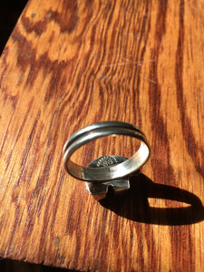 Osito Ring #6 - Light blue with brown matrix (size 10)