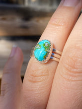 Load image into Gallery viewer, Sonoran Gold turquoise stacker ring set - size 5