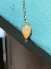 Load image into Gallery viewer, Kingman Turquiose with Opal Lariat Necklace