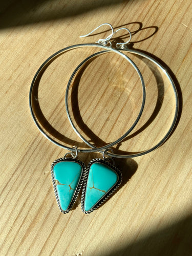 Royston Turquoise Hoop Earrings