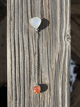Load image into Gallery viewer, Moonstone with Mexican Jelly Opal Lariat Necklace
