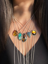 Load image into Gallery viewer, Snowlake Turquoise Chain Bolo Necklace