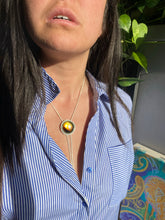 Load image into Gallery viewer, Round Mexican Amber Chain Bolo Necklace