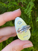 Load image into Gallery viewer, Turquoise Mountain with Quartz Inclusions Statement Ring — size 6