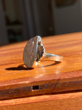 Load image into Gallery viewer, Carved Rainbow Moonstone Paisley Ring—size 5.5