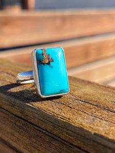 Sky Blue Turquoise Ring - Size 5 1/2