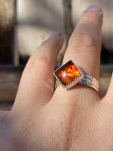 Baltic amber stacker ring set - size 9