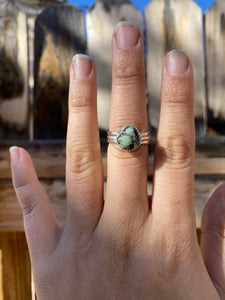 Saguaro variscite stacker ring set - size 7.5