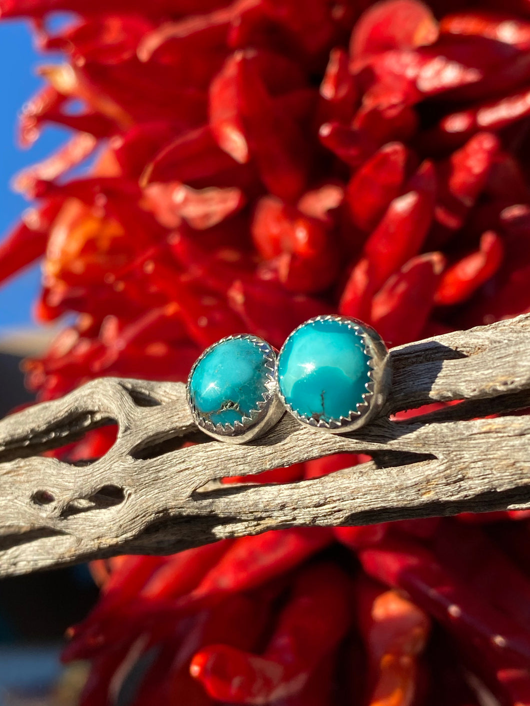 Cloud Mountain turquoise stud earrings