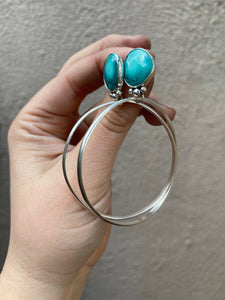 Glowy Hubei Turquoise Post Hoops