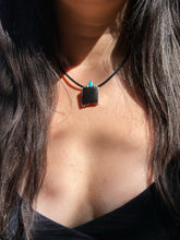 Load image into Gallery viewer, Black Onyx with White Water Turquoise New Mexico Statement Necklace