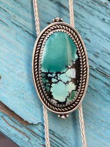 Snowlake Turquoise Chain Bolo Necklace