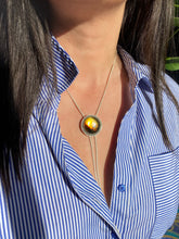 Load image into Gallery viewer, Round Mexican Amber Chain Bolo Necklace