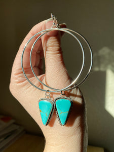 Royston Turquoise Hoop Earrings