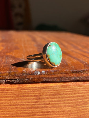 Simple Green Turquoise Ring—size 5