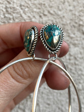 Load image into Gallery viewer, Morenci II Turquoise Post Hoops