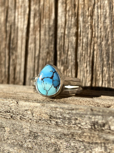 Golden Hills Lavender Turquoise Stacker Ring Set - size 6 (FLAWED)