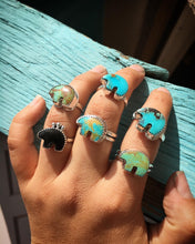 Load image into Gallery viewer, Osito Ring #6 - Light blue with brown matrix (size 10)