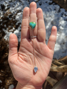 Sonoran Gold Turquoise with Moonstone Lariat
