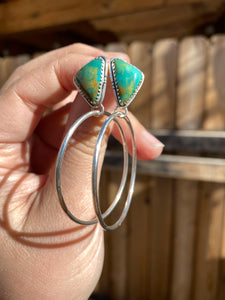Sonoran Turquoise Medium Hoops