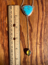 Load image into Gallery viewer, Persian Turquoise with Mexican Amber Lariat
