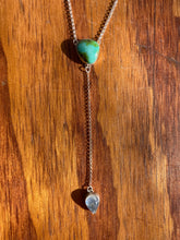 Load image into Gallery viewer, Sonoran Gold Turquoise with Moonstone Lariat