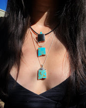 Load image into Gallery viewer, Gold Matrix Kingman Turquoise New Mexico Statement Necklace