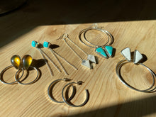 Load image into Gallery viewer, Royston Turquoise Hoop Earrings