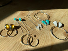 Load image into Gallery viewer, Royston Turquoise Hoop Earrings