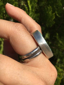 Natural Hubei chunky turquoise ring - size 8.5/9