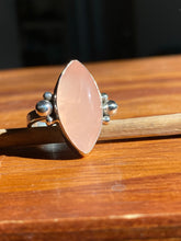 Load image into Gallery viewer, Rose Quartz Marquis Ring with Accent Balls—size 8