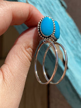 Load image into Gallery viewer, Bright Blue Nacozari Turquoise Post Hoops