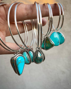 Sonoran Turquoise Medium Hoops