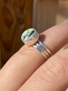 Saguaro variscite stacker ring set - size 7.5