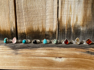 Sonoran Gold turquoise stacker ring set - size 5