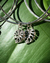 Load image into Gallery viewer, Hammered Monstera Hoops - Pair B