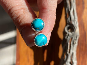 Cloud Mountain turquoise stud earrings