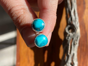 Cloud Mountain turquoise stud earrings