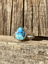 Load image into Gallery viewer, Golden Hills Lavender Turquoise Stacker Ring Set - size 6 (FLAWED)