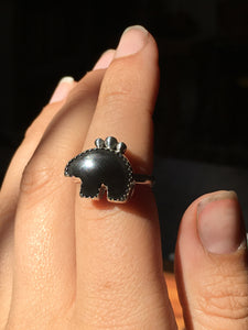 Osito Ring #3 - Black onyx (size 7)