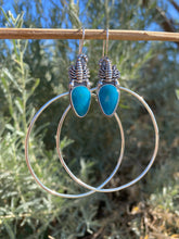 Load image into Gallery viewer, Campitos Turquoise Scorpion Swing Hoops